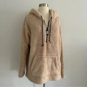 PINK Victoria Secret Teddy Oversized Hoodie Sweater M